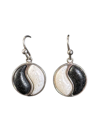 Sterling Yin Yang Dangle Earrings