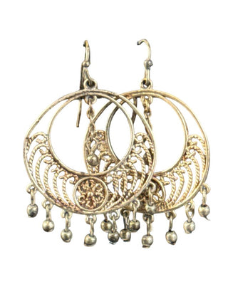 Sterling Chandelier Hoop Earrings
