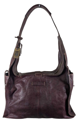Leather Hobo Top Zip Shoulder Bag