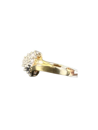 14K and diamond cluster ring