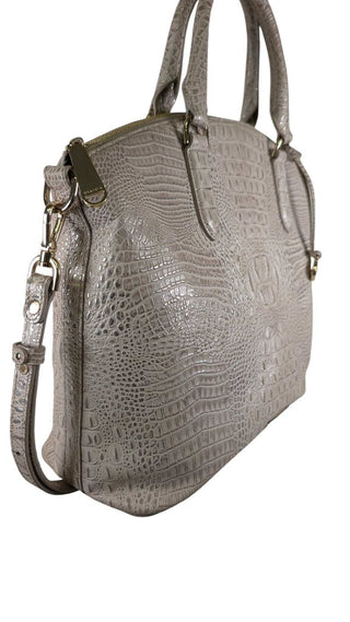 Embossed Leather Satchel
