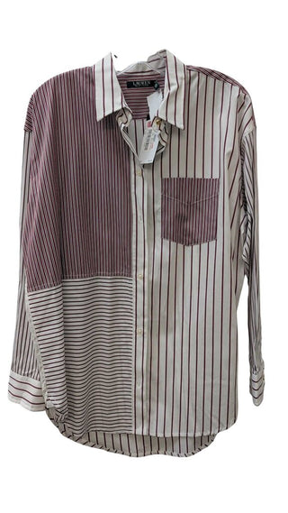 NWT Striped Button Front