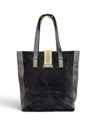 Buckle Suede & Leather Tote