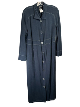 Long snap front knit