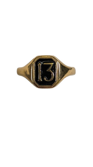 Vermeil 13 Signet Ring Retails: $135