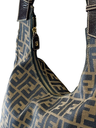 Zucca hobo bag canvas/leather