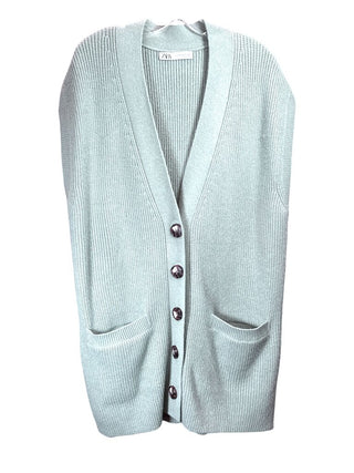 Long button down vest