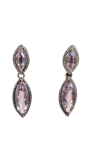 SS Stone Dangle Earrings