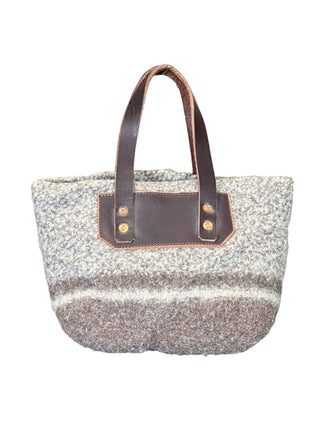 Wool Leather Hand Bag