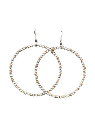 SS Bead Hoop Earrings