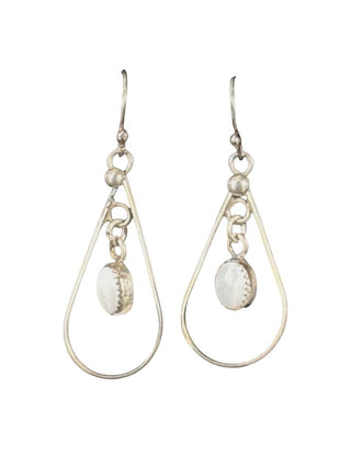 SS Stone Teardrop Earrings