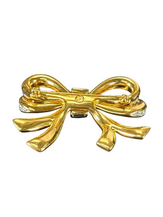 Crystal Bow Brooch