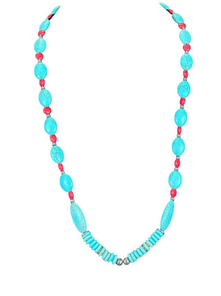 Faux Turquoise Stone Necklace