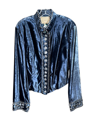 NWT Crushed velvet Western studded