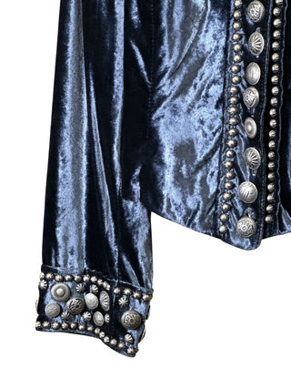 NWT Crushed velvet Western studded