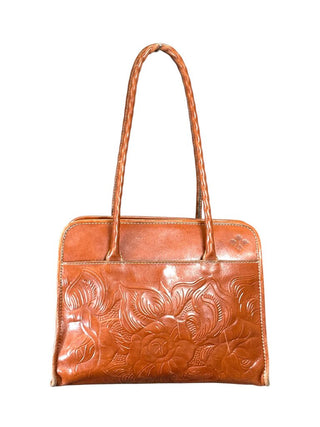 Leather Tooled Tote