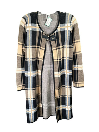Knit Plaid Button Front