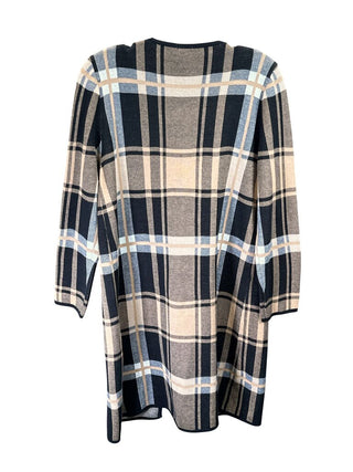 Knit Plaid Button Front