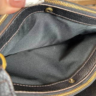 Small Leather Triple Pocket Crossbody