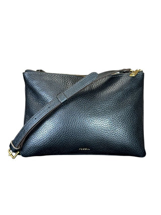 Small Leather Triple Pocket Crossbody