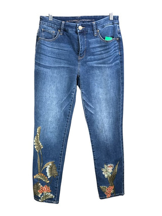 Embroidered Med Wash Straight