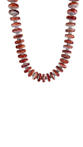 Spiny Oyster Heishe Necklace