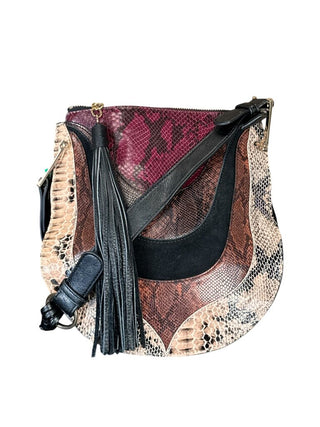 NWT Multi snake print braided handle shoulder bag