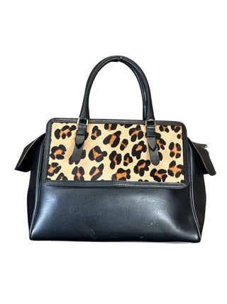 Leather/leopard print satchel