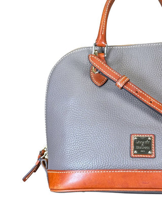 Pebbled leather satchel