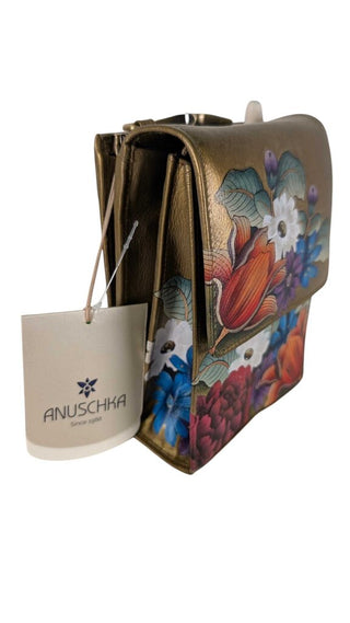 NWT Hand Painted Leather Bag