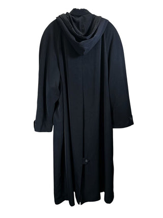 Hooded button front w/removeable lining