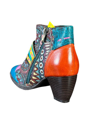 Leather Tapestry Bootie