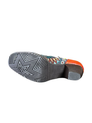 Leather Tapestry Bootie