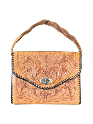 Leather Hand Tooled Crossbody