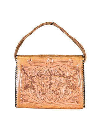 Leather Hand Tooled Crossbody