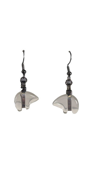 Sterling Stone Bear Earrings