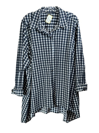 Plaid Button Front