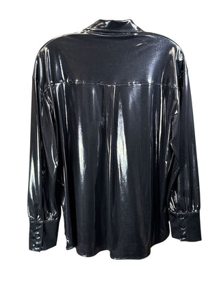 Button Front Metallic