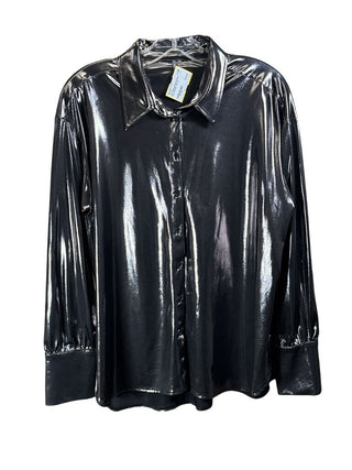 Button Front Metallic