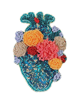 Hand Beaded Goldwork Heart
