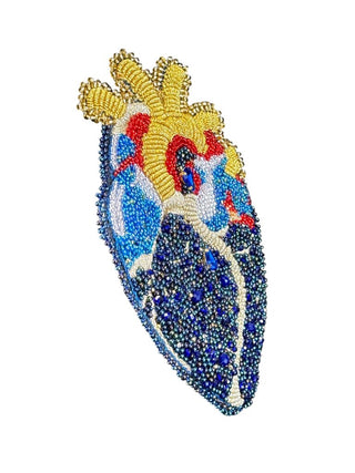 Hand Beaded Goldwork Heart
