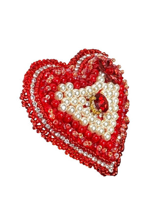 Hand Beaded Heart