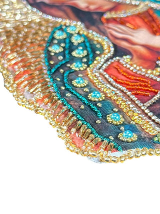 Hand Beaded Goldwork Guadalupe