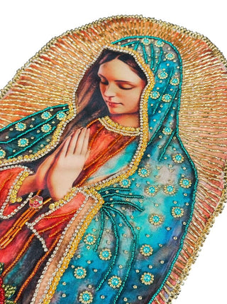 Hand Beaded Goldwork Guadalupe