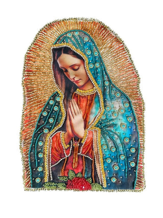 Hand Beaded Goldwork Guadalupe
