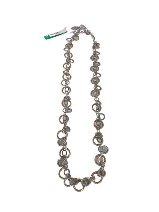 R Sterling/vermeil link necklace
