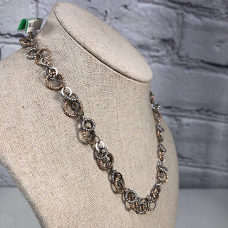 R Sterling/vermeil link necklace