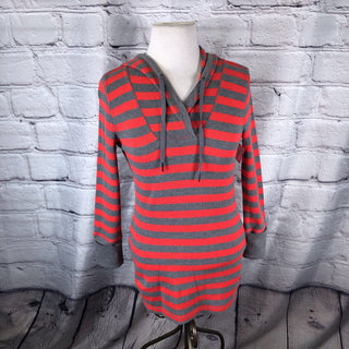 R Active Striped Pullover Hoodie