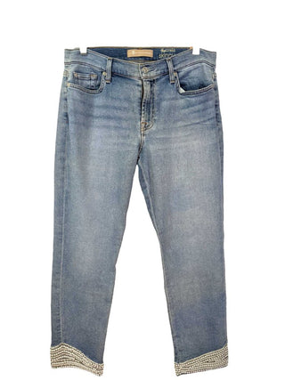 R NWT retails $249 light wash embellished cuff