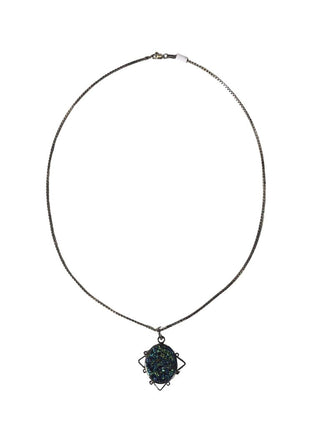 R Sterling druzy necklace
